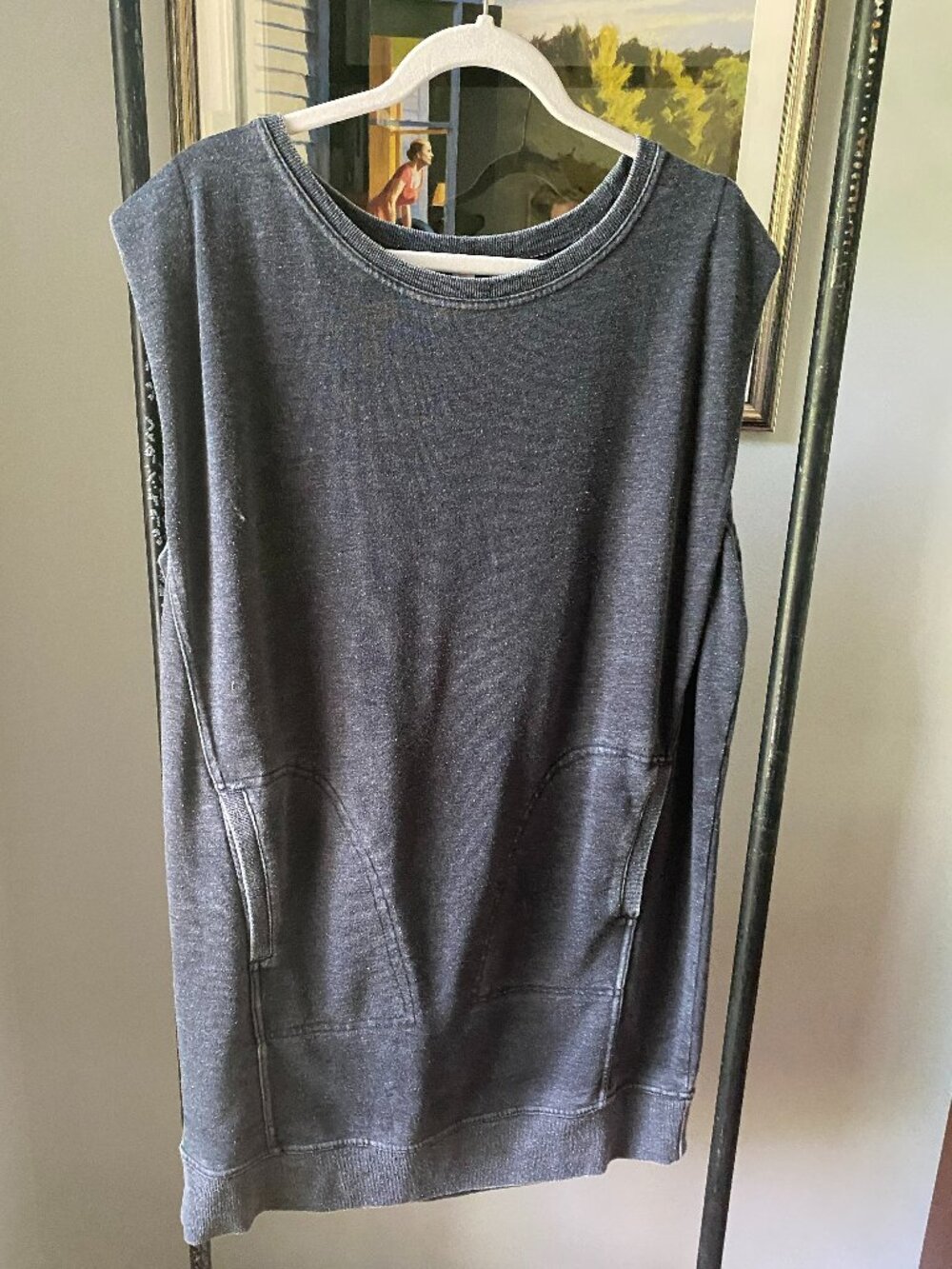 Daily Practice Anthropologie Gray Sleeveless Sweatshirt Dress Size Medium